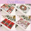 Creative Christmas Table Mats Featuring Colorful Knitted Fabric Designs For Festive Dining