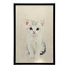 Plakat Kotek Na Beżowym Tle Plakat Kotek Na Beżowym Tle, 70X100 Cm, Rama Aluminiowa Czarna, Papier Matowy 230 Gsm