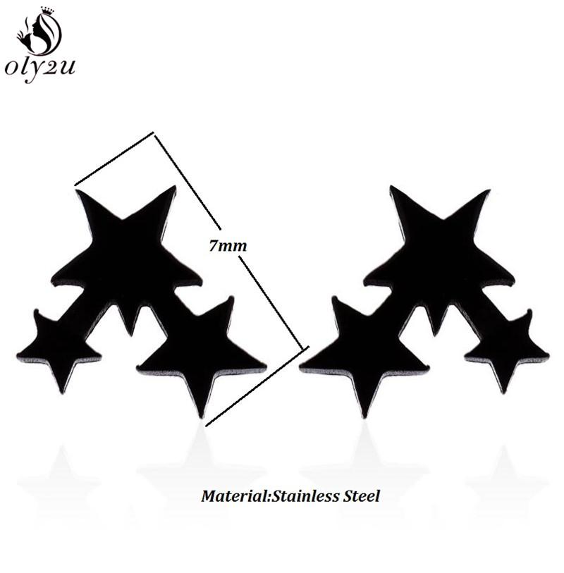 Simple Yoga Om Earring Ball Star Tree Cross Bicycle Stainless Steel Stud Earrings for Women Men T Bar Ear Piercing Gift