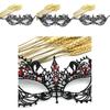 Daisy Duck Lace Half Mask With Handcrafted Crystal Details For Stage Performance And Cosplay