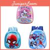 Kids Backpack Cartoon Polyester Breather Waterresistant School Bag For Toddlers And Girls