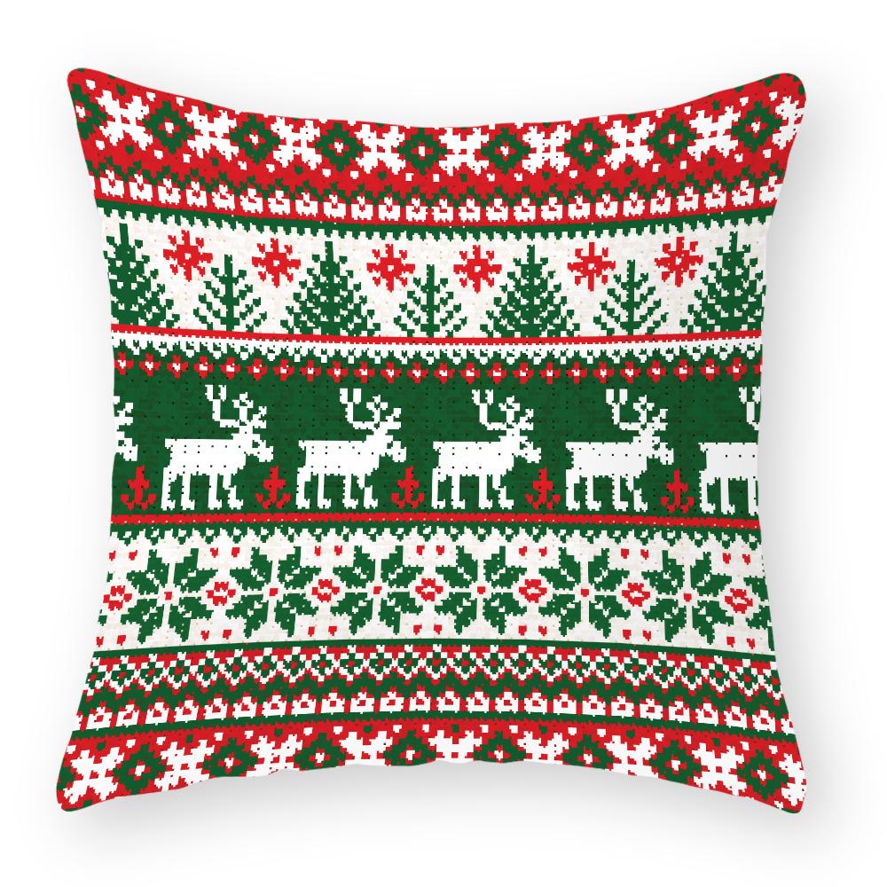 Kissenbezug aus Baumwolle und Leinen Weihnachtskissenbezug Nachttischkissenbezug Feiertagskissenbezug
