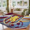 Aston Villa Football Design Crystal Velvet Rug Soft Decorative Mat for Bedroom Entrance