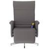 Vidaxl Reclining Massage Chair with Footrest, Grey, Faux Leather