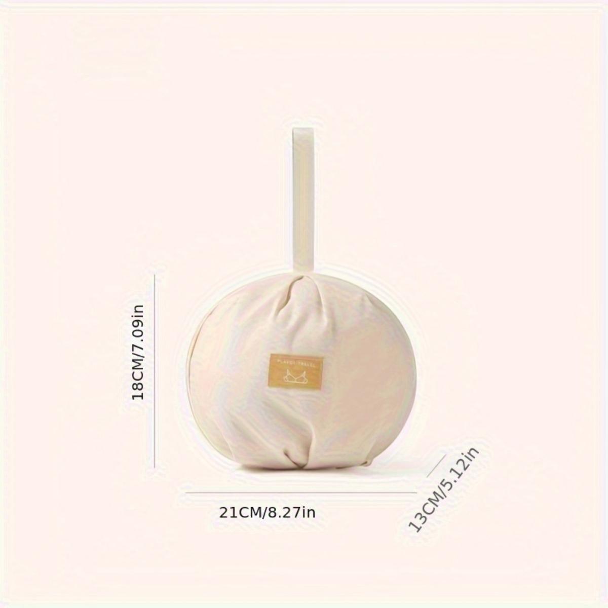 

Круглая сумка для хранения нижнего белья, легкая и удобная для переноски, для организации бюстгальтеров и нижнего белья во время путешествий, удобная для классификации абрикосовый