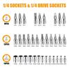 46pcs/set Metric Mechanic Bit Socket Wrench Set Car Repair Accessories Drive Socket Set Ratchet Wrench Set Car Tool Kit  Drive Socket Set