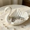 3D Printed Swan Jewelry Tray, Swan Shaped Earrings Necklace Ring Dish Tray, Decorative Keys Trinkets Holder Organizer Tray