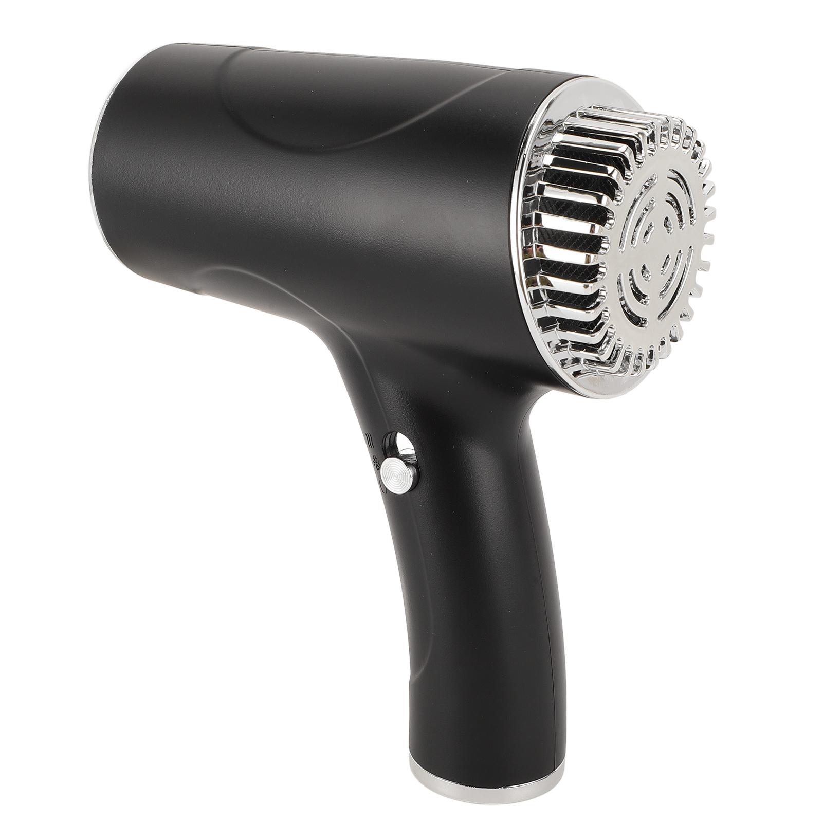 

Фен с отрицательными ионами ABS, тихий портативный фен для волос с горячим и холодным ветром для дома, путешествий, общежития чёрный