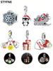 Charms Plata Christmas Snowflake Penguin Beads Charm Copper Plated Fit Charms Original Bracelet For Jewelry Making Diy Charm