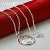925 Sterling Silver 23MM 16-30 Inches Fine Round Tree of Life Necklace For Women Fashion Charm Wedding Gift Jewelry Accessories