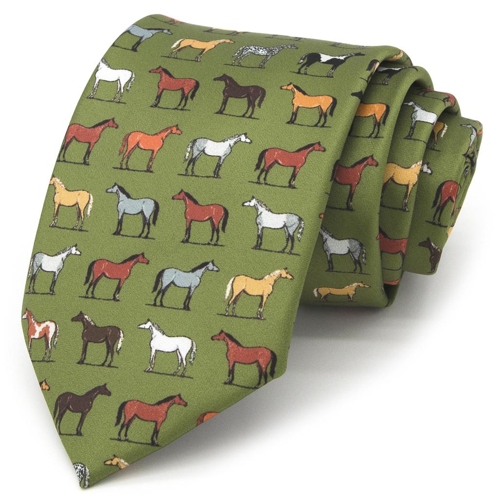 Men's Classic 8cm Animal Horse Graffiti Printed Tie Wedding Business Necktie Accessory Gift
