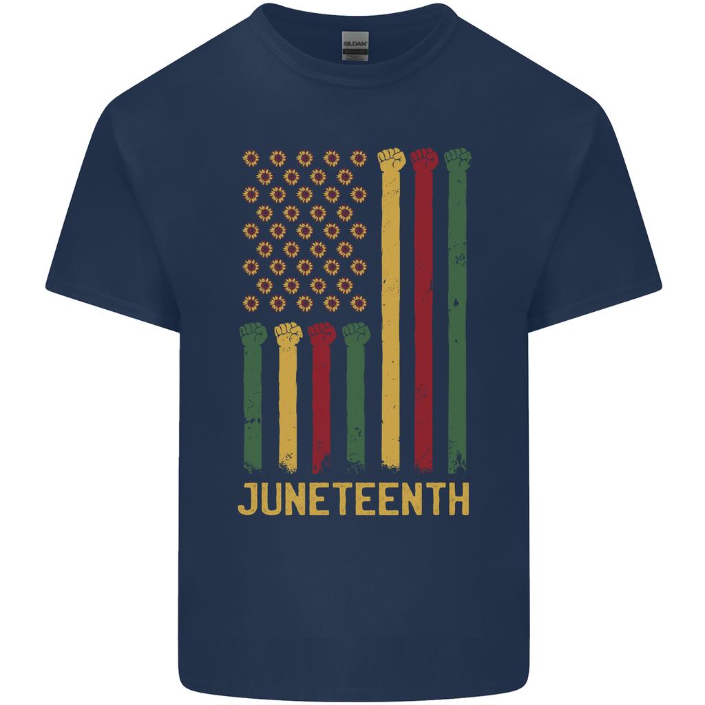 Juneteenth EUnisexcipation Day USA Flag Unisexs Light Cotton TShirt