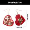 Delicate Valentine's Day Dangle Earrings Handmade Heart Shaped Gift Box Ear Rings Anniversary Earrings for Women