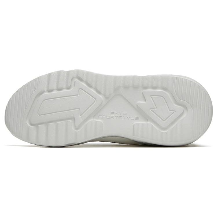 Anta Unrestrained Series Fabric Comfortable Trendy Slip Resistant Wear Resistant Low Top Sports Casual Shoes Men Sneaker White Black 112518830R-2