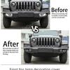 JeCar Car Front Bumper Fog Light Cover Lamp Hoods Decoration For Jeep Wrangler JL JT Gladiator 2018 Up Car Exterior Accessories
