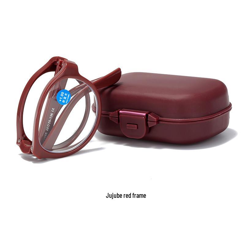Fashionable Folding HD Reading Glasses with Spring Hinges & Anti-Blue Light for Seniors