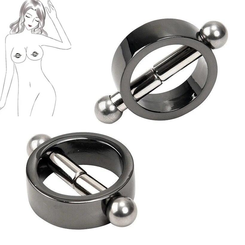 Metall Starke Magnetische Nippelklemmen Clips Stimulator Stahl Nippel Brustklemmen Sklave Bondage Flirten Frauen Sex Spielzeug Für Frauen