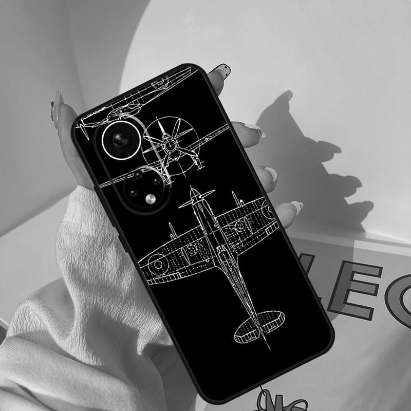 Airplane Aircraft Case For Honor Magic 8 Pro 7 6 5 Lite Cover For Honor 200 400 50 70 90 X8a X8b X9a X9b X9c