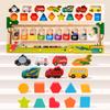 Wooden Montessori  Magnetic Shape Sorting Counting Color and Number Maze  Kindergarten Learning Stacking Fine Motor Travel Toy