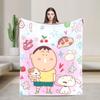 Crayons Shin Chans Anime Blankets Flannel Spring/Autumn Portable Warm Throw Blankets for Bedding Travel Plush Thin Quilt