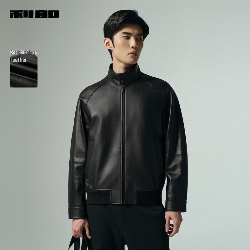 

Мужская кожаная куртка LILANZ Harrington из черной овчины 3XL