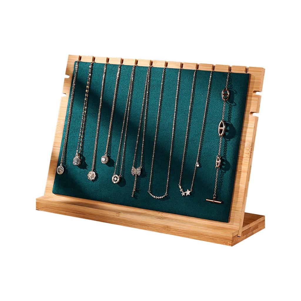 Bamboo Necklace Display Stand Multipurpose Safe Sturdy Exquisite Jewelry Display Stand for Store Home