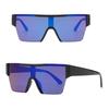 Outdoor Sports One Piece Cycling Sunglasses For Men's And Women's Large Frame Water Silver Cyberpunk Motorcycle Mirror Shades UV Resistant