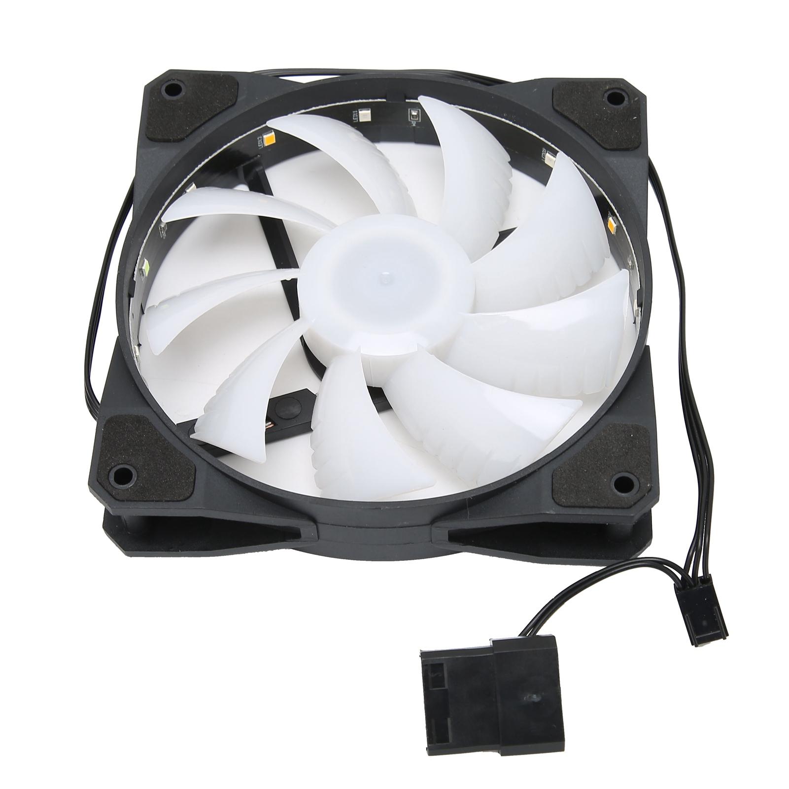 

Охлаждающий вентилятор светящийся холодный светодиод 12 см большой объем воздуха ударопрочный бесшумный корпус компьютера радиатор Rainbow