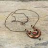 Carnelian Rough Necklace Electroformed Copper Necklace Gemstone Jewelry Adjustable Chain Necklace Handmade Necklace Electroformed Jewelry