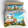 Easter Bunny Spring Picnic Set Exquisite Three-Piece Bedding Set Gift For Kids And Adults