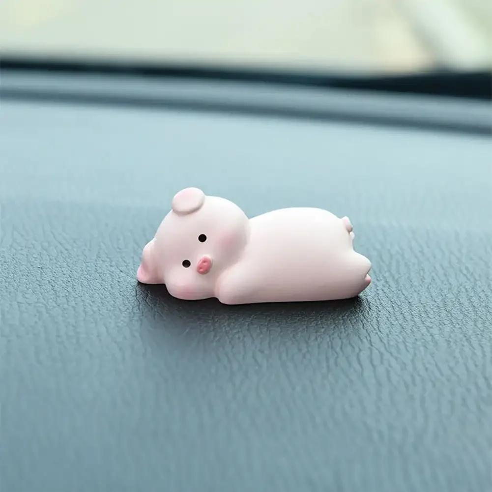 Lovely Sleeping Animals Car Ornaments Auto Dashboard Center Console Bear Pig Rabbit Duck Decoration Auto Interior Accessories