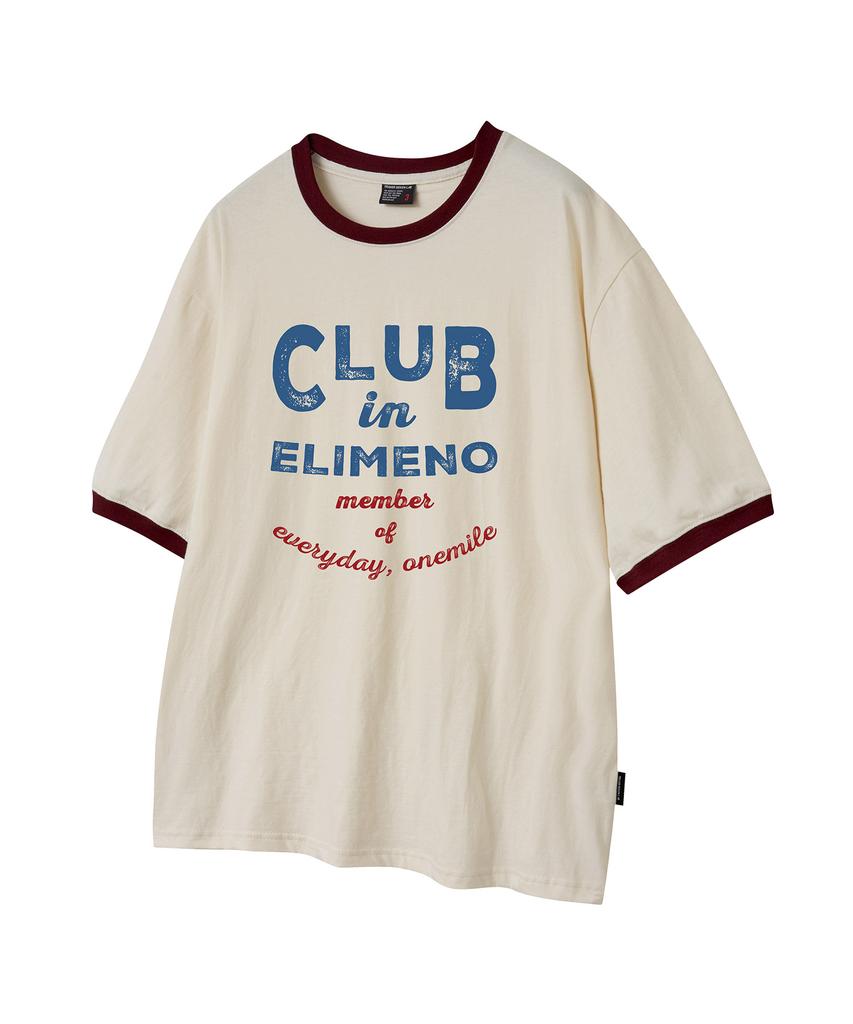 ELIMENO El Club One Mile Ringer Short Sleeve T-Shirt 5 Colors