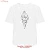 Swirl Ice Cream Cotton T Shirt Ta045525 Vintage Washed Versatile Top For Everyday Wear Designer Clothes Stretched Fashion