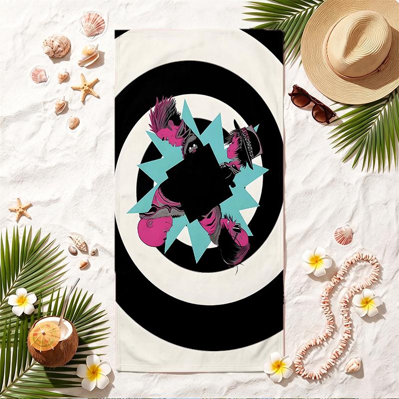 Gorillaz Soft Beach Towel Stylish Beach Pool Towel for Summer Seaside Vacation Travel