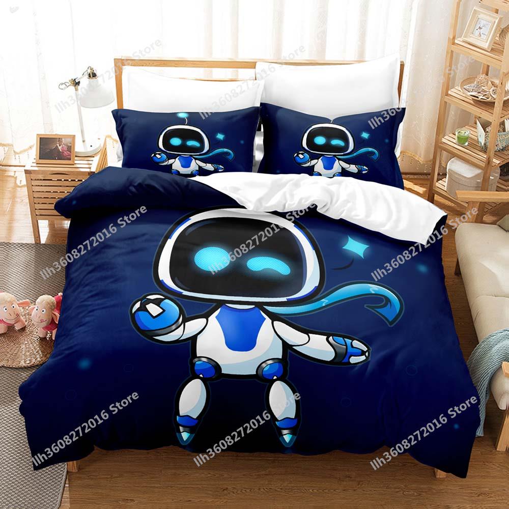 

Постільна білизна ASTRO BOT Односпальний Двоспальний Повний Королівський розмір Комплект для ліжка Дорослий Дитячий Спальня Комплекти підковдр 3D Друк Аніме Простирадло С US Twin(172x218cm)
