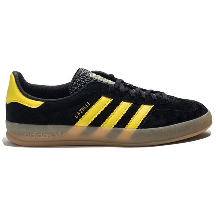 Adidas Originals Gazelle Indoor Low Top Sneakers Men Sneakers Black Yellow F35169