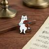 Animal Brooch Accessory Musical Instrument Cat Pin, Guitar Violin Piano DJ Kitten Badge Metal Pin for Backpacks Hats Scarves Jackets Clothing