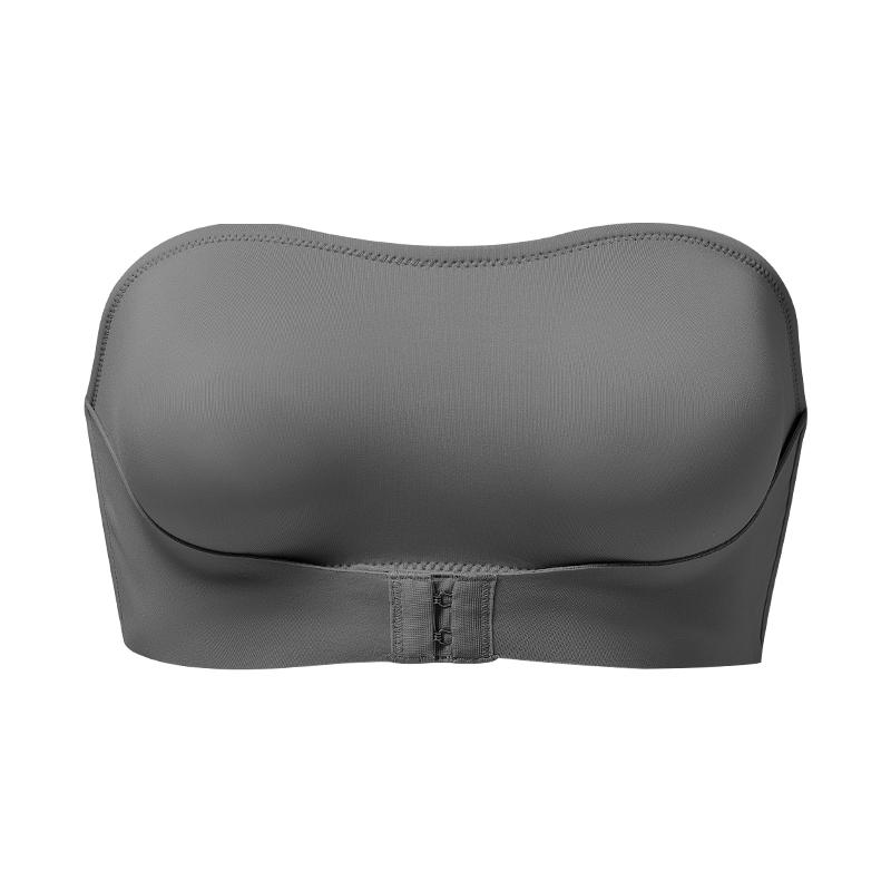 Women's Front-button Strapless Bralette Bras Wirefree Invisible Comfortable Bandeau Bra Underwear