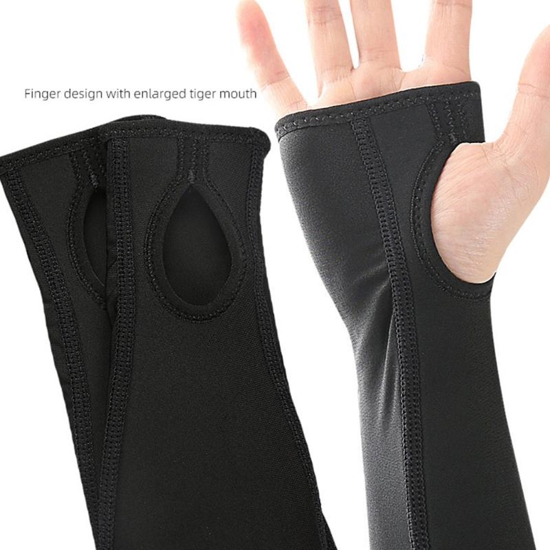 1Pair Volleyball Arm Sleeves With Forearm Pad And Thumb Hole Unisex Outdoor Sports Arm Protectors Sleeve for Men Women