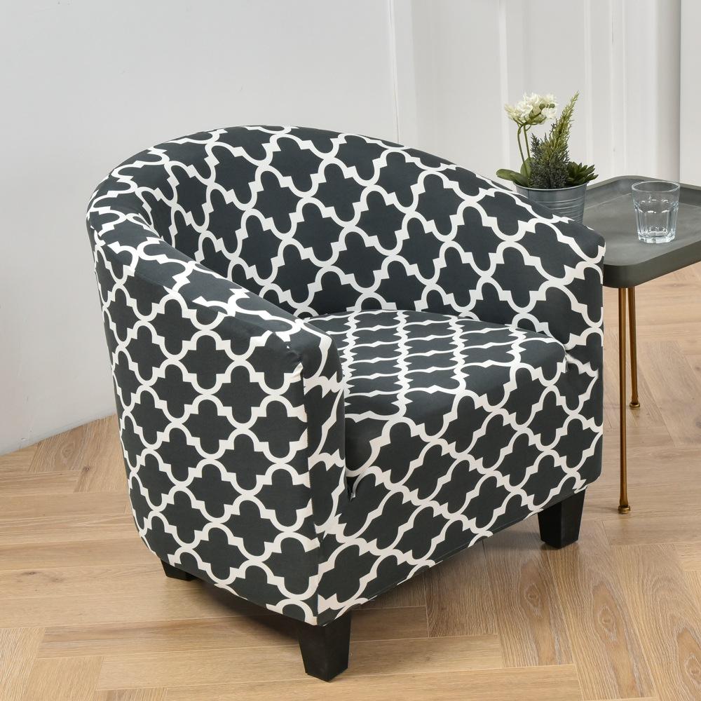 Single Club Chair Sofa Cover All-inclusive Protective Cover Semicircular Bathtub Sofa Chair Cover