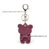 Adorável Chaveiro de Urso de Desenho Animado de Alto Valor Transfronteiriço - Lindo Pingente de Mochila de Couro PU de Alta Qualidade
