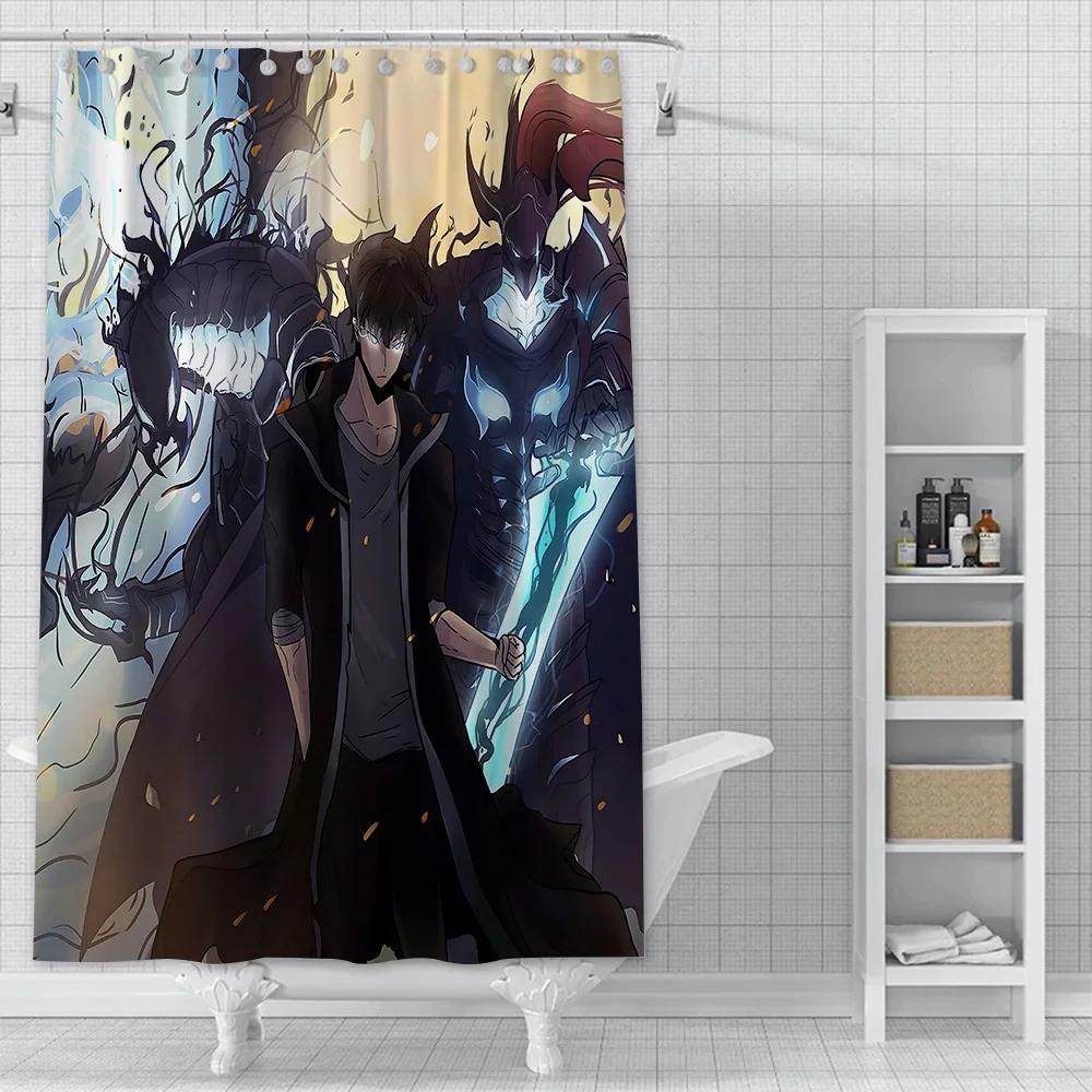 Intense Anime Character Bath Curtain -High-Quality Waterproof And Mildew-Proof Bathroom Decor For A Dramatic,Comic-Inspired Home