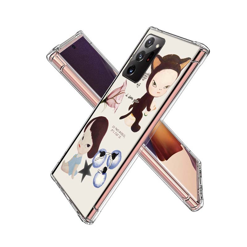 Süße Nara Yoshitomo Kunst Handyhülle für Samsung A55 A35 A25 A15 A07 A05S A16 A17 A26 A36 A37 A56 A57 Galaxy Note 20 10 A50S A71 A