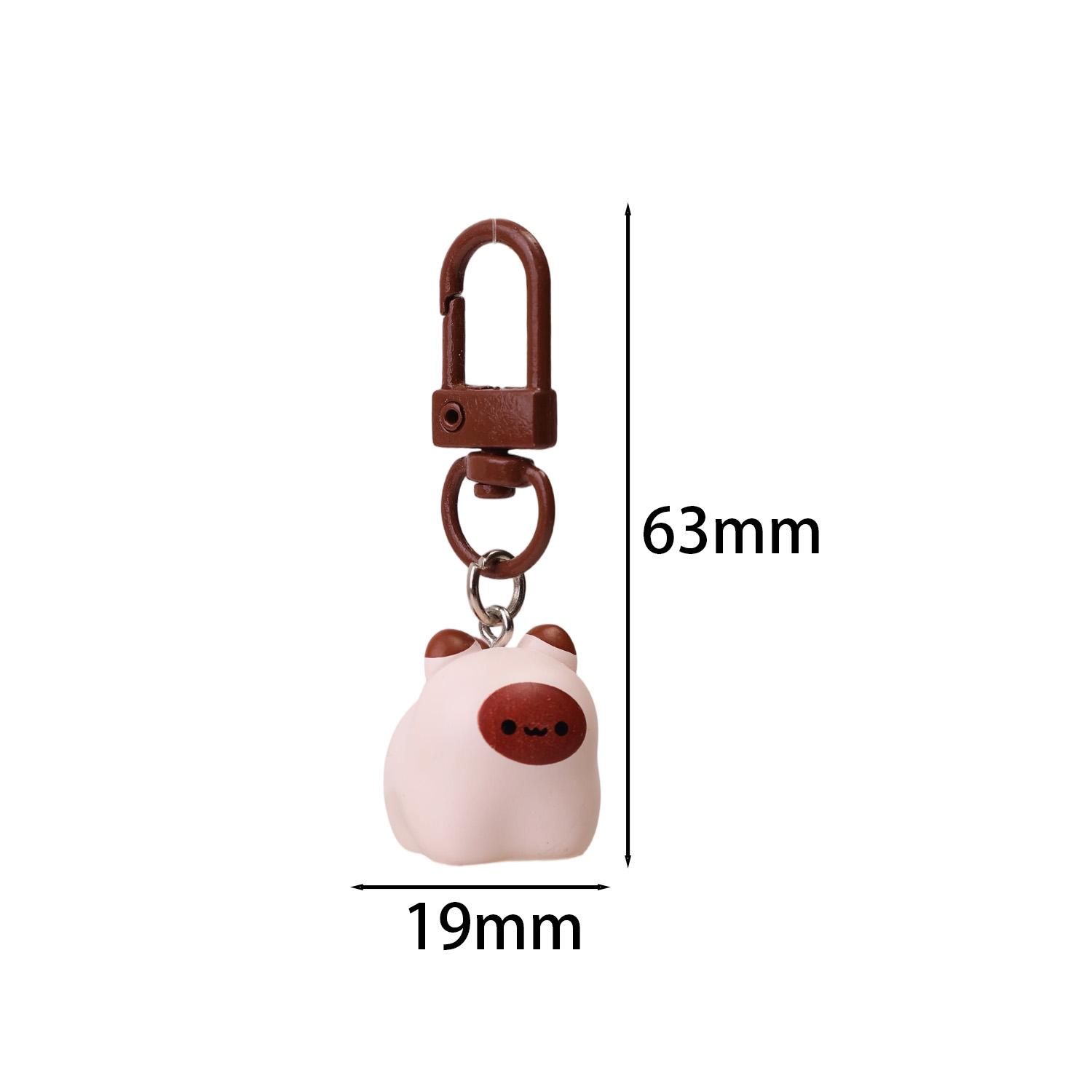 

1/6pcs Funny Cartoon 3D Cute Kitten Key Chain Colorful Resin Pendant Keyring for Couple Backpack Charms Student Bag Accessories