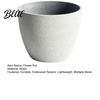 Small Large Succulent Pot Tall Resin Planter Thickened Faux Stone Plant with Embossed Modern Indoor Outdoor Flower Texture Decorative for