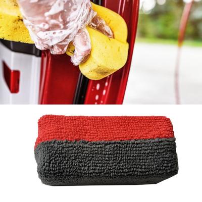 3pcs Dual Sided Microfiber Sponges Scratch Frees Application Automotive Cleaning Pad Set for Waxing & Ceramic Coating