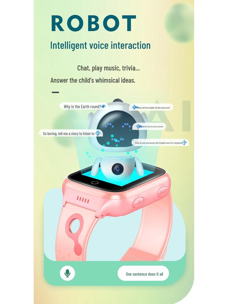 4G Wasserdichte Smart Kinderuhr: Videoanruf, GPS, Zahlung, Kamera - K9H