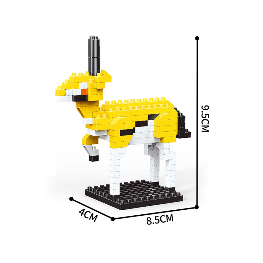 Crazy Animal Mini Toy Building Blocks - Sheep, Zebra, Cow, Camel, Alpaca DIY Stress Relief, Adorable Desktop Animal Decorations