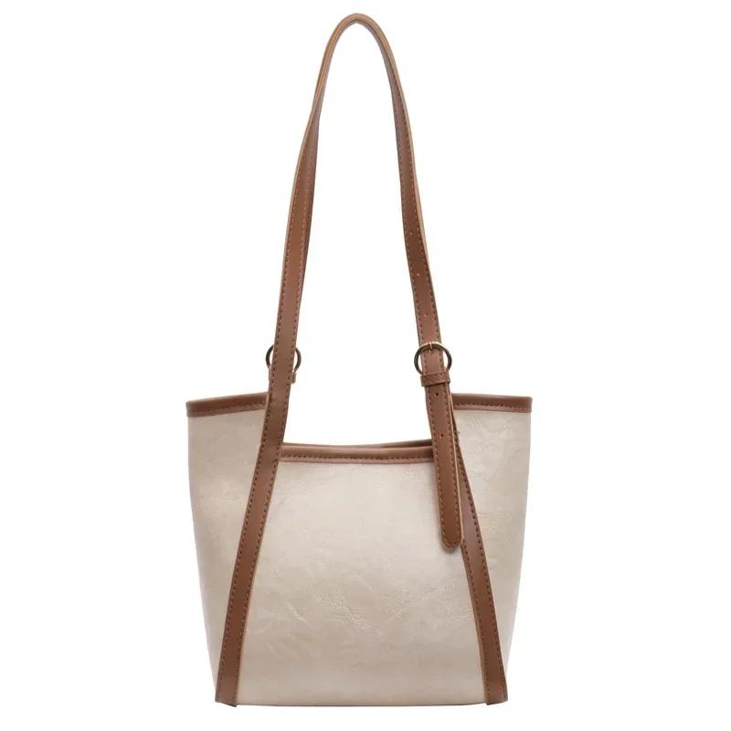 

Большая вместительная женская сумка на одно плечо, универсальная, повседневная, простая, сумка для матери и ребенка, ретро, новая