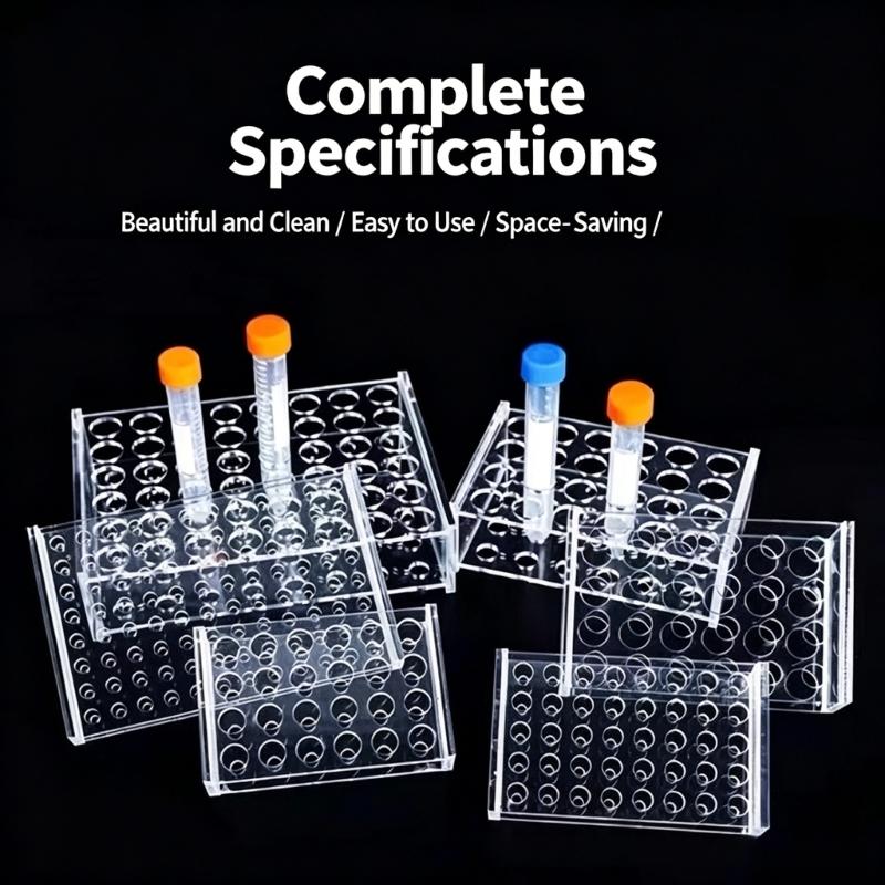 Test Tube Rack for Centrifuge Tube, Clear Test Tube Holder Centrifuge Tube Holder Labortory Display Stand for Test Tube